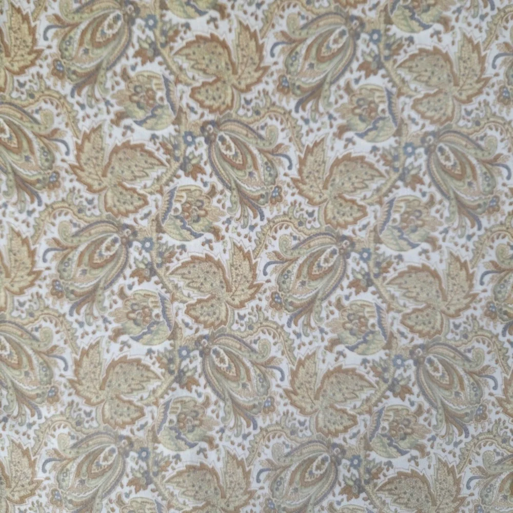 Vtg Pottery Barn Cotton Velvet Paisley Floral Table Runner Fall Autumn Y2K 18x90